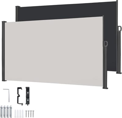 Uittrekbare zijluifel 160 x 300 cm - Bescherming tegen zon en inkijk