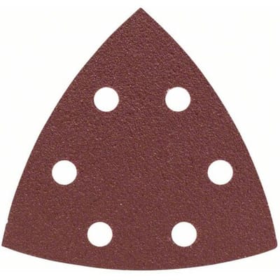 Bosch Accessories 2607019489 Deltaschuurpapier Met klittenband, Geperforeerd Korrelgrootte (num) 80 Hoekmaat 93 mm 25 stuk(s)