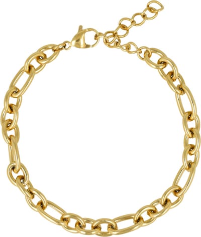 My Bendel - Goudkleurige Damesarmband met Ronde en Ovale Schakels - Stainless Steel - met Luxe Cadeauverpakking | Sieraden Voor Dames