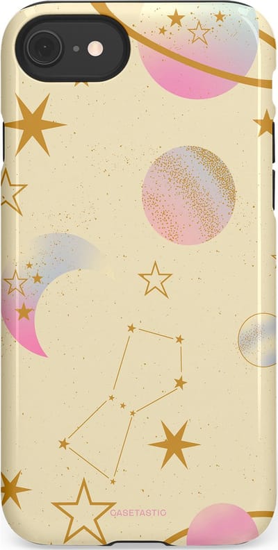 Casetastic Hoesje Geschikt voor Apple iPhone 7/8/SE - Stijlvolle Beschermende Duo-layer Case - Zomerse nacht