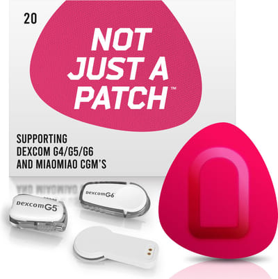 Not Just A Patch - M - Pink Patch - Sensor patch pleister for Dexcom or MiaoMiao Libre – 20 pack