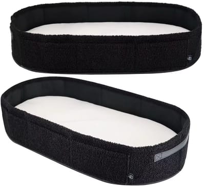 KimDo - Teddy Verschoonkussen - Zwart - Verschoonmatje - Commode - Aankleedkussen - Babykamer - Mozesmand inclusief waterafstotende matras - Verschoonmand - Verschoonmat