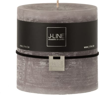 J-Line cilinderkaars - donkergrijs - 75U - small - 6 stuks