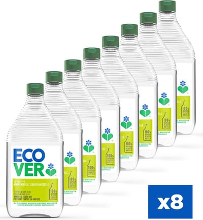 Ecover Afwasmiddel - Voordeelverpakking 8 x 950 ml - Plantaardig & Biologisch afbreekbaar - Fles van gerecycled plastic - Citroen & aloë vera geur