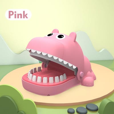 Jeu de fête pour enfants jouet hippopotame mordeur jouet interaction parent-enfant jeu d'interaction parent-enfant hippopotame mord doigts rose