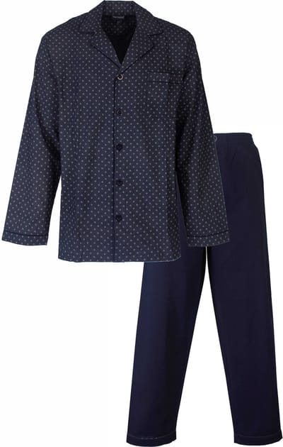Paul Hopkins Heren Pyjama - Doorknoop - Donker Blauw - Maat S