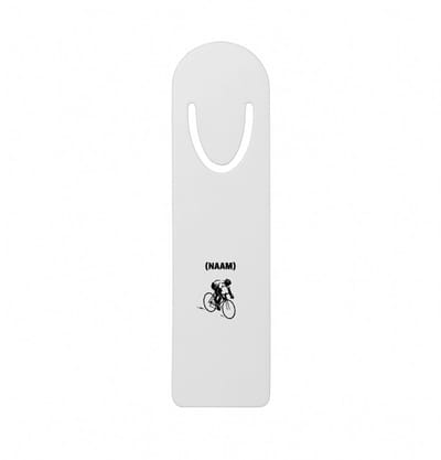 Hacebo® - Wielren met eigen naam metalen boekenlegger - Wielrennen - Wielrenner - Sport Bladwijzer boekenleggers - 12.7 cm x 3.2cm