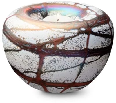 Urn van Glas As-in-glas Mini Glasobject Keepsake Gedenkobject Tealight Waxinelicht waxinelichthouder Urn Glazen Kunst As Terra Opaque E01T-0.5T