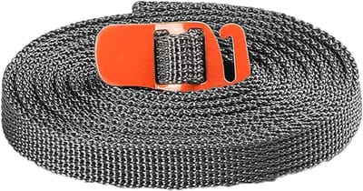 Spanbanden met gespen - Ladingriemen - Spullen Zekeren - Roestvrijstalen haak - 250 cm lengte - Oranje