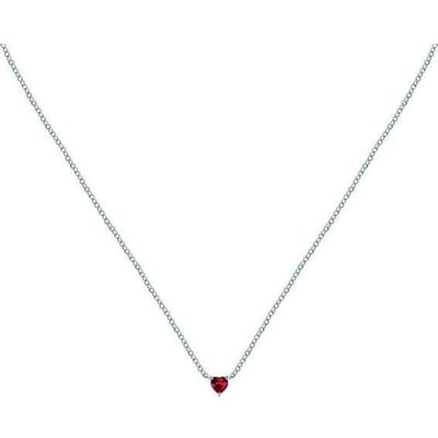 La Petite Story Stalen Ketting Met Witte En Rode Hart Zirkonia's LPS10AWV30 Voor Vrouwen white