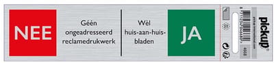 Pickup Route Alulook 165x44 mm - Reclame drukwerk NEE JA