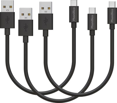 3x USB C naar USB A Kabel Zwart - 0,2 meter - Oplaadkabel voor Huawei MATE 9 / MATE 9 PRO / MATE 10 PRO