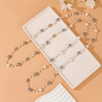 Bovista Ketting - Dames - Staal - Nep zilver - Met Hanger - Grijs