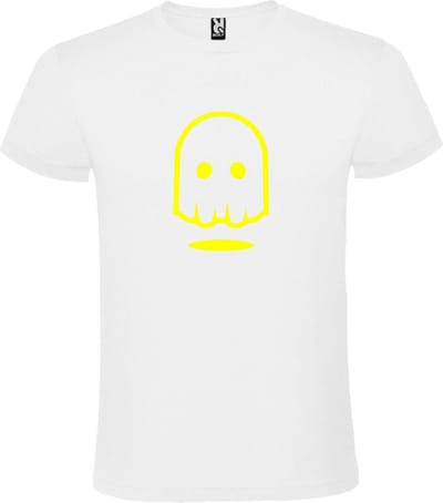 Wit T-shirt ‘Spookje’ Geel maat XS