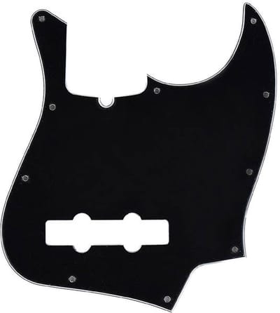 Fender 991351000 pickguard Standard Jazz Bass®, 10 screw holes, 3- ply, with truss rod notch, black
