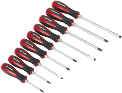 Schroevendraaierset - Handgereedschap Set - Klusjes Thuis - Zeskant Bolsters - 9 Stuks - Veelkleurig