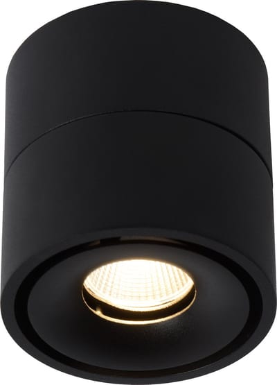 Lucide YUMIKO - Plafondspot (Plafondlamp) - Ø 7,8 cm - LED Dimbaar - 1x10W 2700K - Zwart