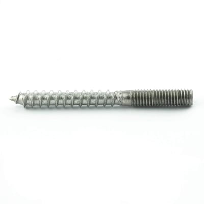 Dubbele Draadbouten - Schroefpennen Houtdraad - Bevestigen Meubels - Roestbestendig A2 Staal - M6 x 70 mm - Zilverkleurig