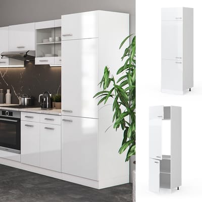 Luxe Keukenkast met Werkblad – - Antraciet - – Hoge Opbergkast voor Keuken - Medahomestore