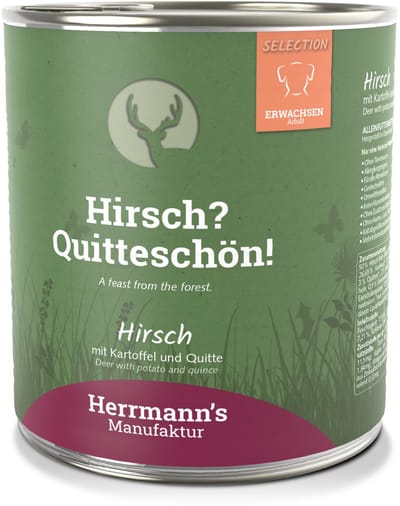 Herrmann's Bio Adult Honden Blikvoeding - Hert met Aardappel - 800 g