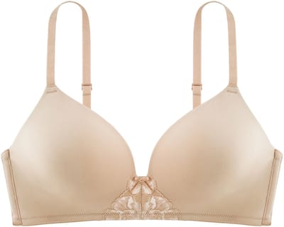 Dorina Voorgevormde BH zonder beugel - Soft Bh - Comfortabele T-shirt bh met dunne bandjes - 65B - Wit