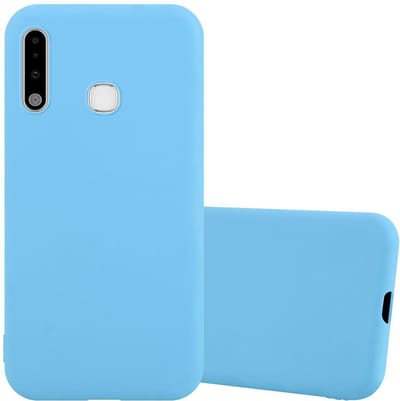 Cadorabo Hoesje geschikt voor Samsung Galaxy A70e in CANDY BLAUW - Beschermhoes gemaakt van flexibel TPU silicone Case Cover
