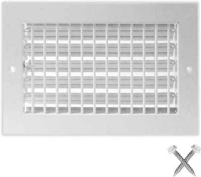 Ventilatierooster - Rooster Ventiel - Luchtstroom Regelen - Geen Scherpe Randen - 30 x 15 cm - Wit