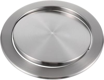 Afvalbak Deksel - Afronding Deksel Vuilnisbak - Ruimte Besparen - RVS Met Klep - 26.8 cm - Zilver