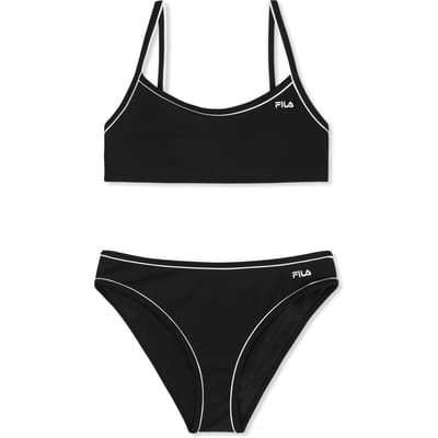 FILA Pratello Contrast Piping Bikini Black Taglia: 158/164 | Costumi da Bagno Outlet | Unisex | Nero