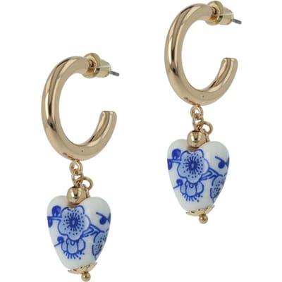 OTAZU Delft Blue Earrings White And Blue Size: OS | Earrings Outlet | Dames | Blauw