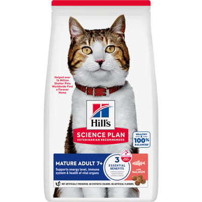 10kg Hill's Science Plan Mature Adult 7+ Zalm droogvoer voor katten