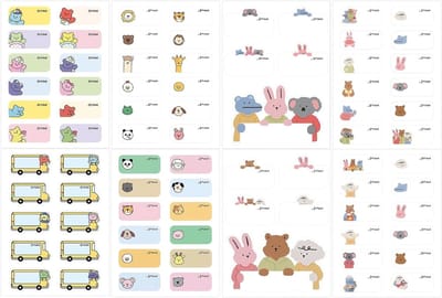 Kledinglabels - Naamstickers Kinderen - Spullen Herkennen - Strijkvrij - 80 stuks - Multicolor