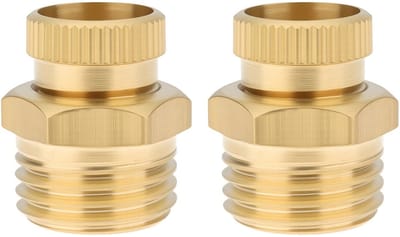 Dailygoods- Afvoerklep 2 Stuks - PT1/4" Buitendraad - Messing - 12,5 mm Draad - Corrosiebestendig - Voor Luchtcompressoren - Afvoerventiel