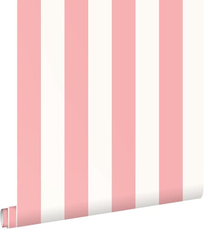 ESTAhome behang strepen licht roze en wit - 53 cm x 10.05 m - 139906