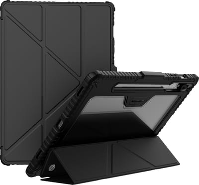 Nillkin Bumper Book Case met Camera Slider Zwart Geschikt voor Samsung Tab S9 Ultra