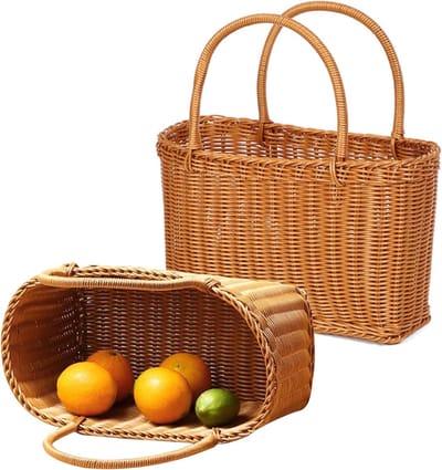 boodschappenmand, paddenstoelmand, rieten mand, boommand, rotan rietmand, picknickmand, bloemenmand, groentemand, fruit- en groentemand, elegant, praktisch, groot
