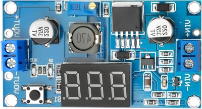 Verstelbare DC-DC Spanningsomvormer van 1.25V tot 37V met LED-display en soldeervrije voeding, ideaal voor projecten en elektronica toepassingen