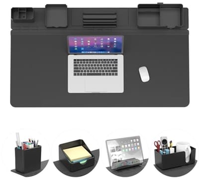 Dailygoods- Muismat 5-in-1 - Bureau Organizer - Telefoonstandaard - Bekerhouder - Penhouder - Opbergdoos - Bureauonderlegger