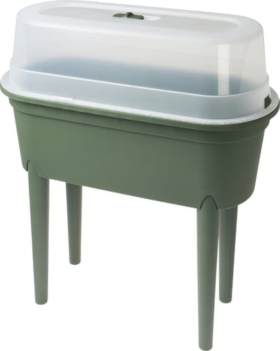 Kweektafel op poten 77 x 40 x 83 cm - groen - kunststof - Plantenbak voor buitenkweken