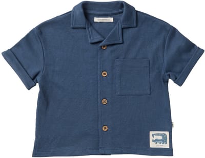 Your Wishes Stagger Loose Shirt Polo's & T-shirts Jongens - Polo shirt - Donkerblauw - Maat 92