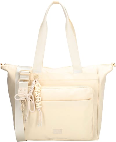 Charm London Seoul Laptoptas - 15.6 Inch - Werktas - Schoudertas - Nylon - Laptopvak - Reistas - Lichtgewicht - Schooltas - Crème