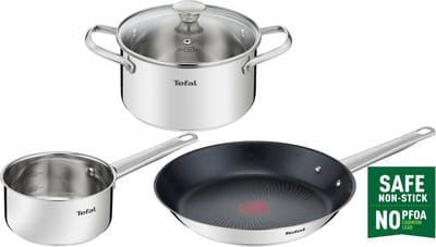 Tefal Cook Eat 3-delige kookset (koekenpan 28 cm, steelpan 16 cm, kookpan 20 cm)