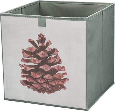 LAVITA Opbergmand 31x31x31 - Kleur Dennenappel - Kastorganizer & Vouwdoos - Textiel - Geschikt voor vakkenkast