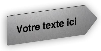 Zelfklevende Richtpijl met Gepersonaliseerde Tekst, Geborsteld Aluminium 20x6 cm