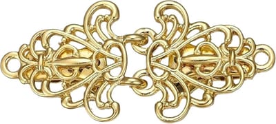 Fako Bijoux® - Vestsluiting Classic - Clip Met Haakje - Vestclip - Vestklem - Cleopatra - Goudkleurig