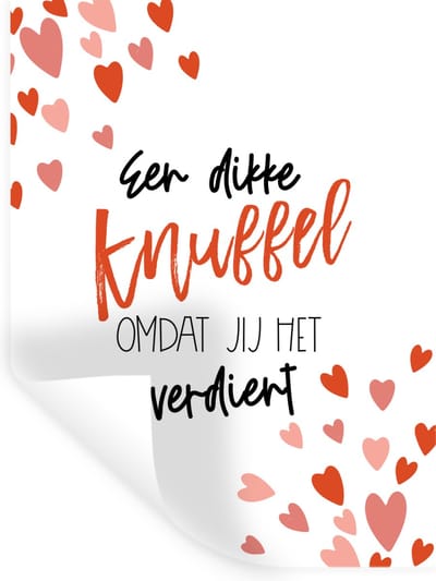 Muurstickers - Sticker Folie - Get well soon - Quote - Hartjes - 30x40 cm - Plakfolie - Muurstickers Kinderkamer - Zelfklevend Behang - Zelfklevend behangpapier - Stickerfolie