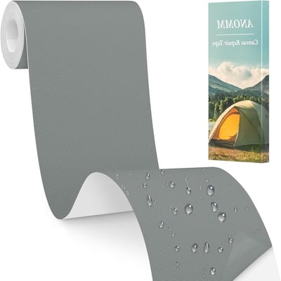 Zelfklevende Waterdichte Canvas Reparatie Patch voor Tenten, Autostoelen en Bagage (10x200cm, Grijs)