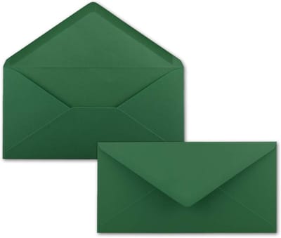 700 Donkergroene DIN Lang Enveloppen (11x22 cm) Zonder Venster - Ideaal voor Bruiloftsuitnodigingen