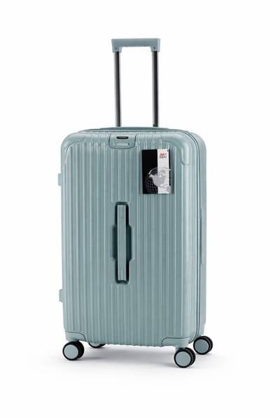 AATravel© Harde Koffer TSA-slot – Spinner Trolley 4 Wielen – Reiskoffer met Voorhandvat – Licht blauw – 55cm