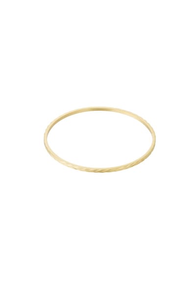 Armband Goudkleurig - Eenvoudig Gevlochten - Stainless steel - Nikkelvrij - 6.6 cm - Sieraden - Minimalistisch